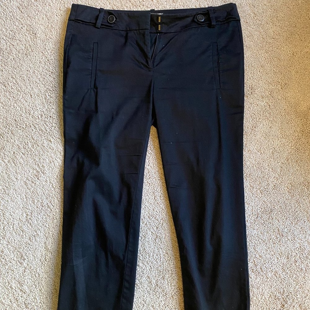 Loft Black Ankle Cropped Dress Pants